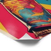 Pin-up Blonde Pop Art weergeven Perfect Poster (Hoek)