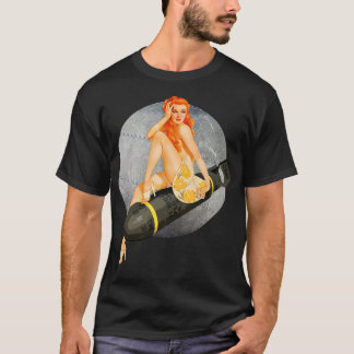 Pin-up blondine bom WW2 40s T-shirt