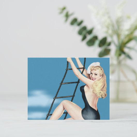 Pin-up Briefkaart (Staand voorkant)