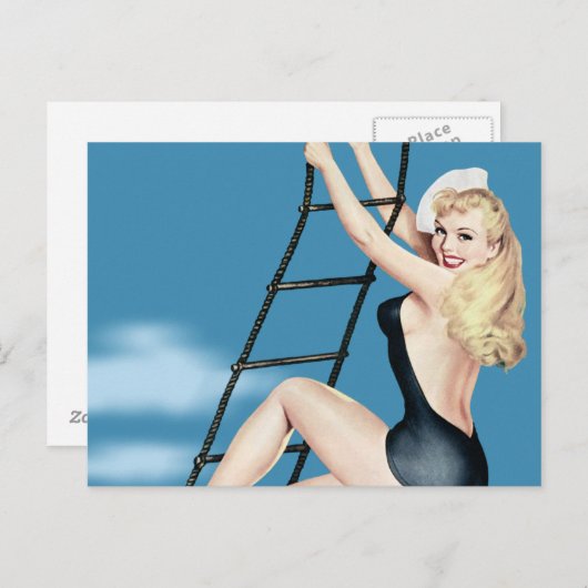Pin-up Briefkaart (Voorkant / Achterkant)