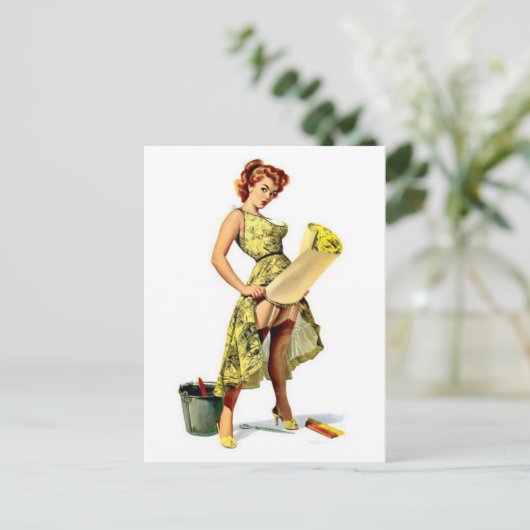 pin-up briefkaart (Staand voorkant)