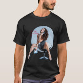 Pin-up Cheesecake Black T-Shirt (Voorkant)