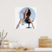 Pin-up Cheesecake Phone Square Poster (Keuken)