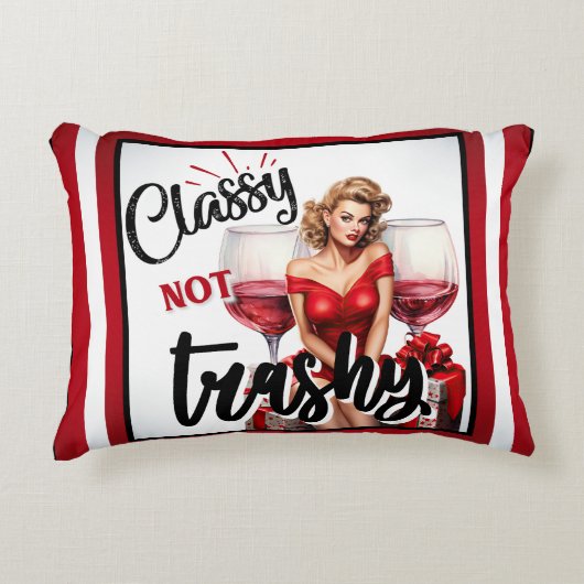 Pin-up chic, niet ordinair accent kussen (Voorkant)
