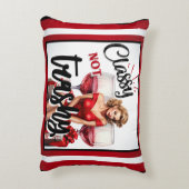 Pin-up chic, niet ordinair accent kussen (Achterkant (Verticaal))