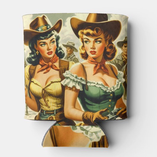  Pin-up Cowgirls Blikjeskoeler (Achterkant)