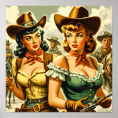  Pin-up Cowgirls Poster (Voorkant)