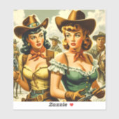  Pin-up Cowgirls Sticker (Vel)