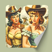 Pin-up Cowgirls Vierkante Sticker