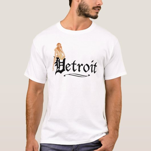 Pin Up Detroit-stijl T-shirt (Voorkant)