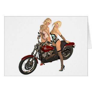 Pin-up fietsmeisjes