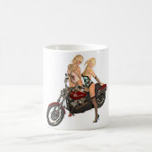 Pin-up fietsmeisjes koffiemok (Center)