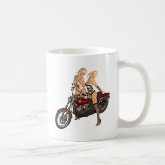 Pin-up fietsmeisjes koffiemok
