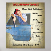 Pin Up Garage Poster (Voorkant)