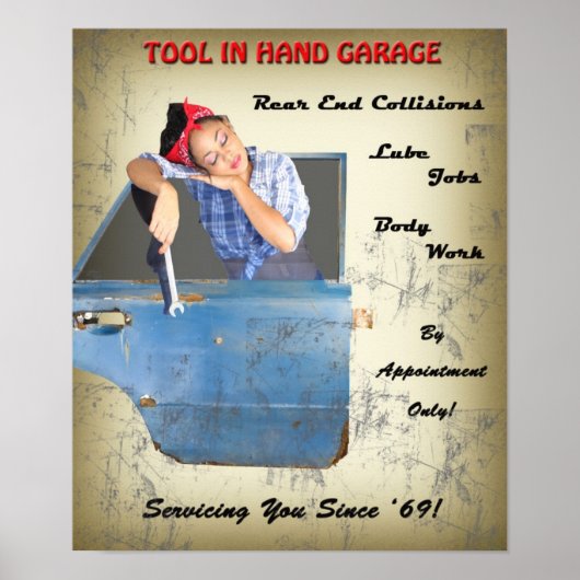 Pin Up Garage Poster (Voorkant)