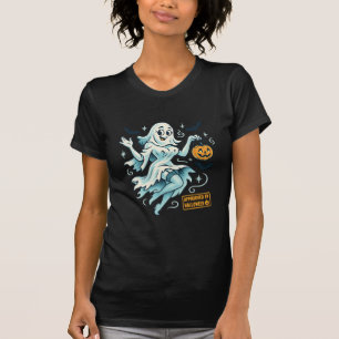 Pin-Up Ghost Girl - Spookachtig Schattige Hallowee T-shirt