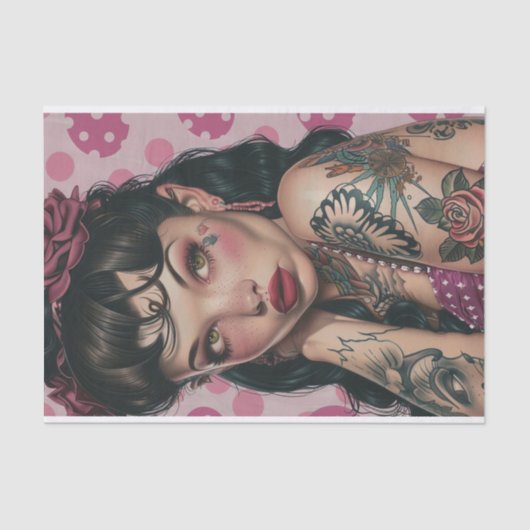  Pin Up Girl5 Tissuepapier (Voorkant)