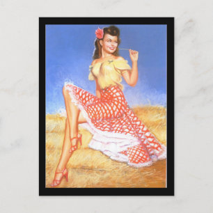 Pin-up Girl-ansichtkaart uit de jaren 50 Briefkaart