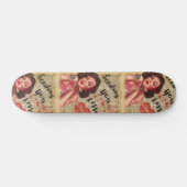 Pin-up Girl Art zend Kisses met liefde Skateboard (Horizontaal)