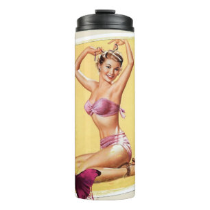 Pin-up girl  bikini thermosbeker