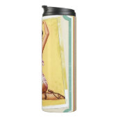 Pin-up girl bikini thermosbeker (Geroteerd rechts)