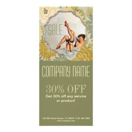 Pin Up Girl Cosmetoloog Hair makeup kunstenaar Reclamekaart