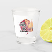 Pin-up Girl Drink Retro Houseechtgenote Humor Shot Glas (Voorkant)