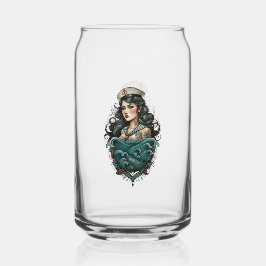 pin up girl glass blikvorm glas