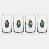 pin up girl gletsjer blikvorm glas (Achterkant)