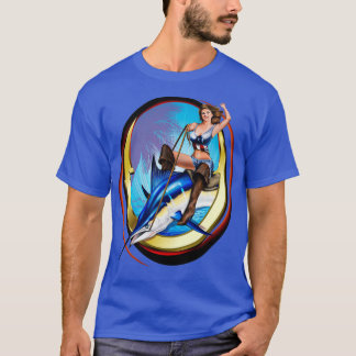 Pin Up Girl Hooked T-shirt