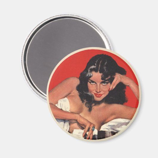 Pin-up-Girl-koelkast Magnet (Voorkant / Achterkant)