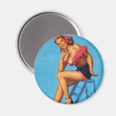Pin-up-Girl-koelkast Magnet (Voorkant / Achterkant)