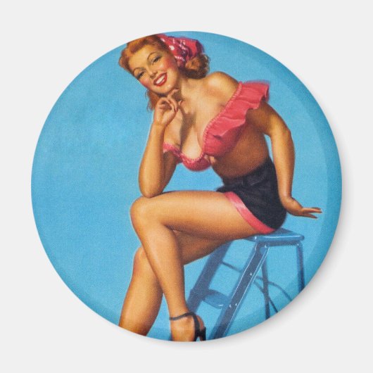 Pin-up-Girl-koelkast Magnet (Voorkant)