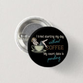 Pin-up Girl Koffie Ronde Button 3,2 Cm (Voorkant /achterkant)