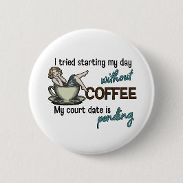 Pin-up Girl Koffie Ronde Button 5,7 Cm