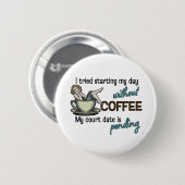 Pin-up Girl Koffie Ronde Button 5,7 Cm (Voorkant /achterkant)