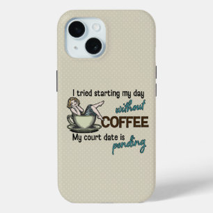 Pin-up Girl Koffieverslaafde iPhone 15 Case