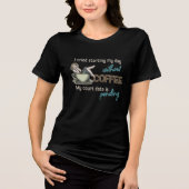 Pin-up Girl Koffieverslaafde Tri-Blend Shirt (Voorkant)
