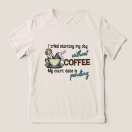 Pin-up Girl Koffieverslaafde Tri-Blend Shirt
