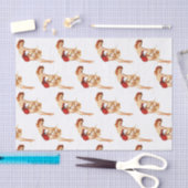 Pin Up Girl met Santa Mask Tissuepapier (Craft)