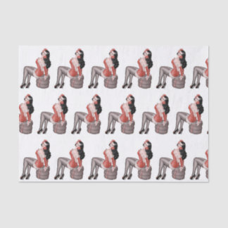 Pin Up Girl op banden Tissuepapier