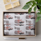 Pin Up Girl op banden Tissuepapier (Geschenk)