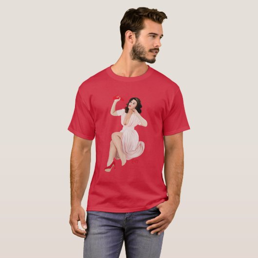 Pin-up Girl, Ouch, het maakt het moeilijk. T-shirt (Voorkant volledig)