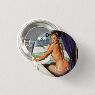  PIN-UP GIRL PINBACK BUTTON
