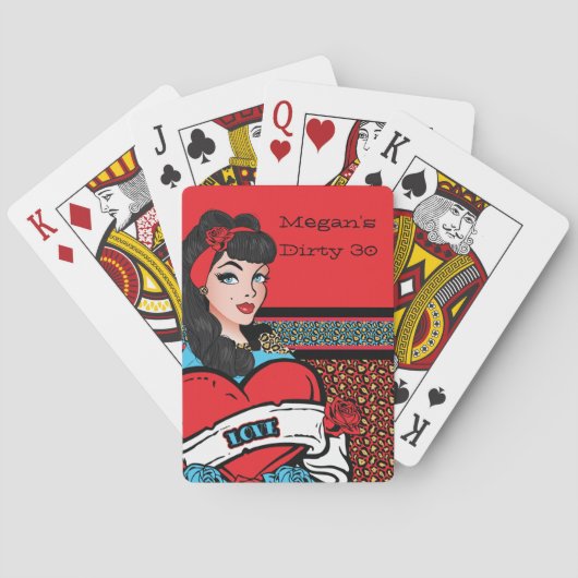 Pin-up Girl, Rock-A-Billy Party Pokerkaarten (Achterkant)