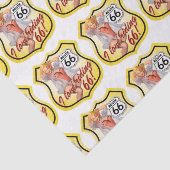 Pin Up Girl Route 66 Tissuepapier (Detail)