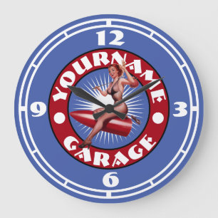  Pin-Up Girl Sjabloon Grote klok