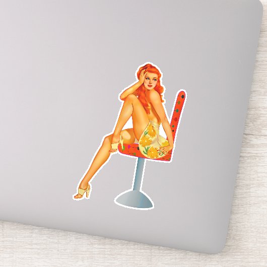 Pin-up Girl Sticker (Detail)