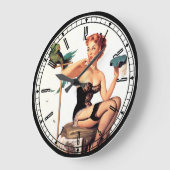 Pin-Up Girl Wall Clock Grote Klok (Hoek)