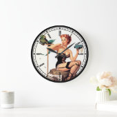 Pin-Up Girl Wall Clock Grote Klok (Huis)